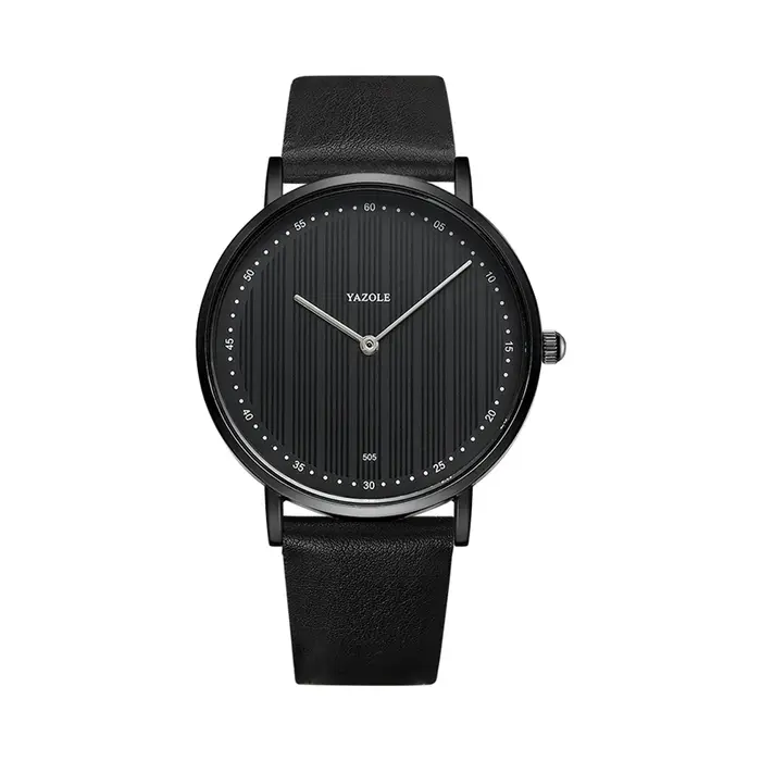 Montre d'extérieur en cuir véritable pour hommes, montre-bracelet de sport militaire analogique à Qu