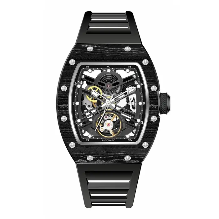Montre homme CHANCE, cadran ajouré, montre mécanique, boîtier en acier, étanche, montre sport, mouvement automatique, 919013