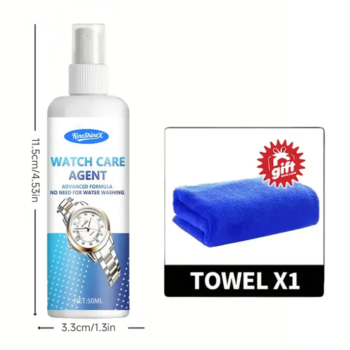 Spray de polissage pour l'entretien des montres - Prévient la décoloration et restaure la brillance