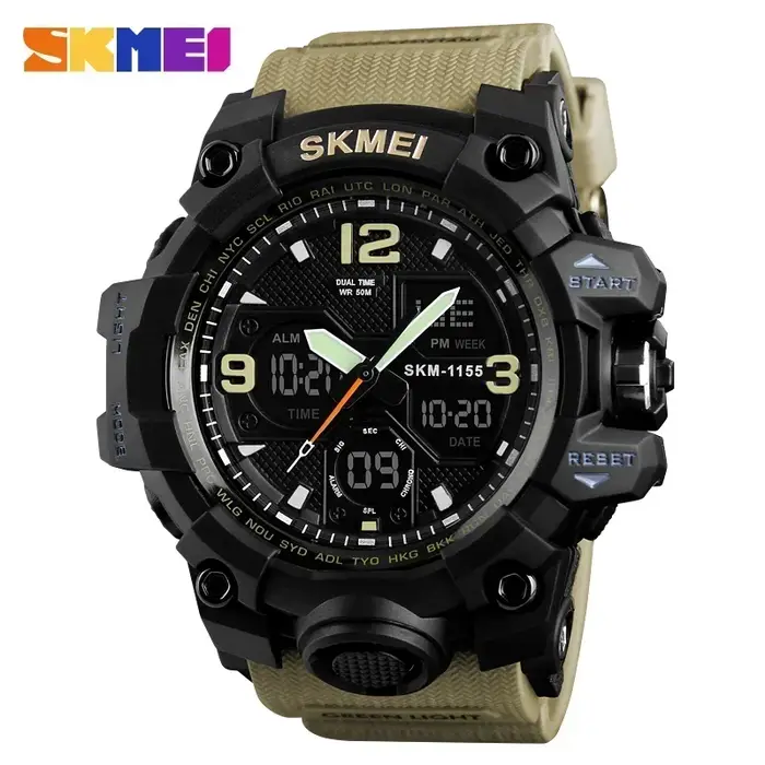 SKMEI 1155B Sport hommes montres numériques militaires montre