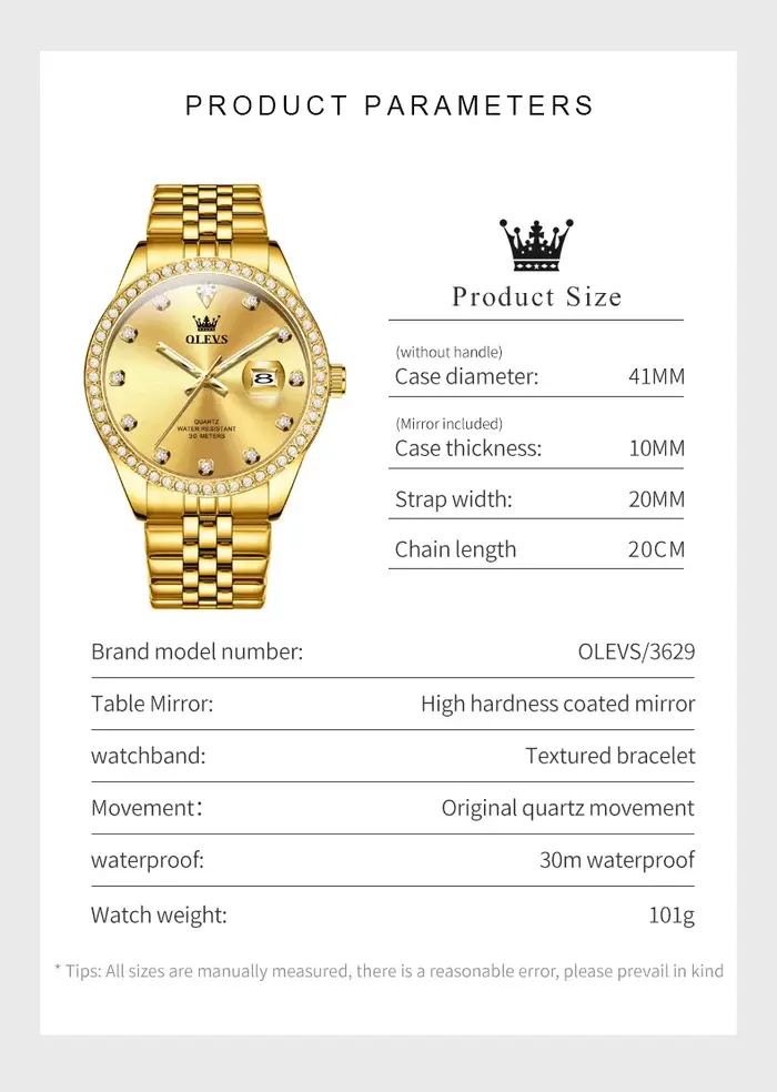 Montre OLEVS 3629 originale de marque