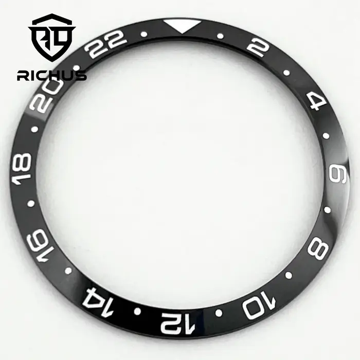 RICHUS 34mm * 28.8mm lunette en céramique de haute qualité noir bleu
