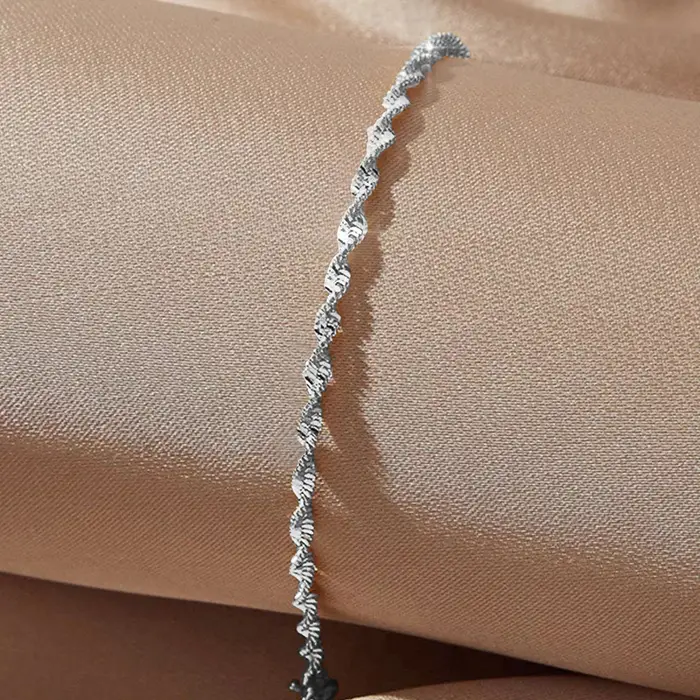 Bracelet à chaîne Simple en acier inoxydable, bijoux de Style bohème, à la mode, cadeau de dîner pou