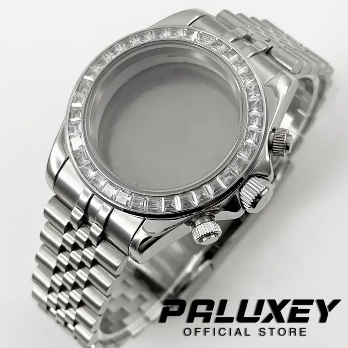 Boîtier de montre Daytona 40 mm VK63 avec lunette sertie de diamants