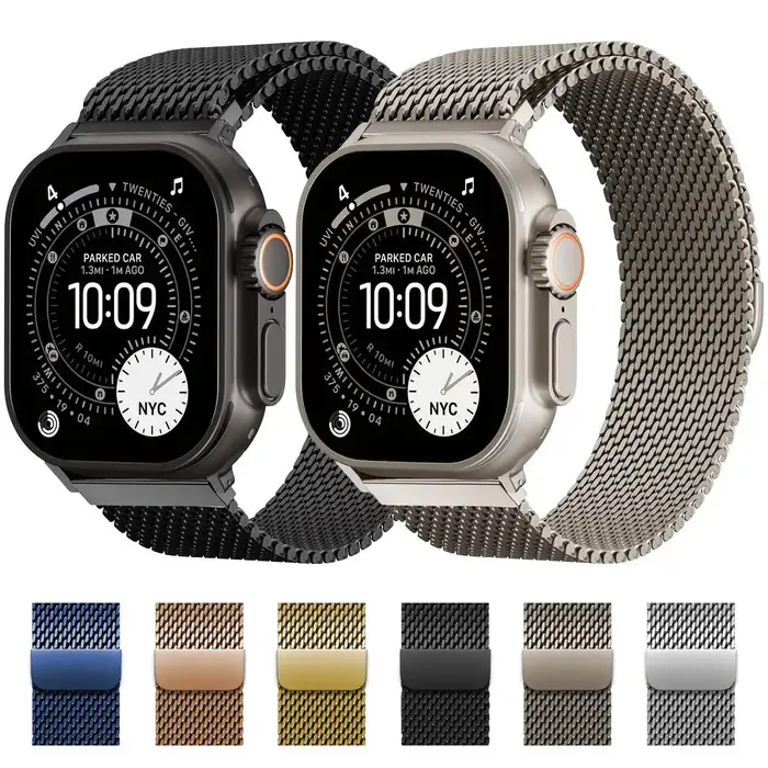 Boucle milanaise pour Apple Watch Ultra 3 bandes 49mm