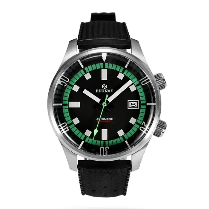 COMPANY UNAE-Montre-bracelet étanche pour homme, R3, automatique, mécanique, mouvement NH35A, verre
