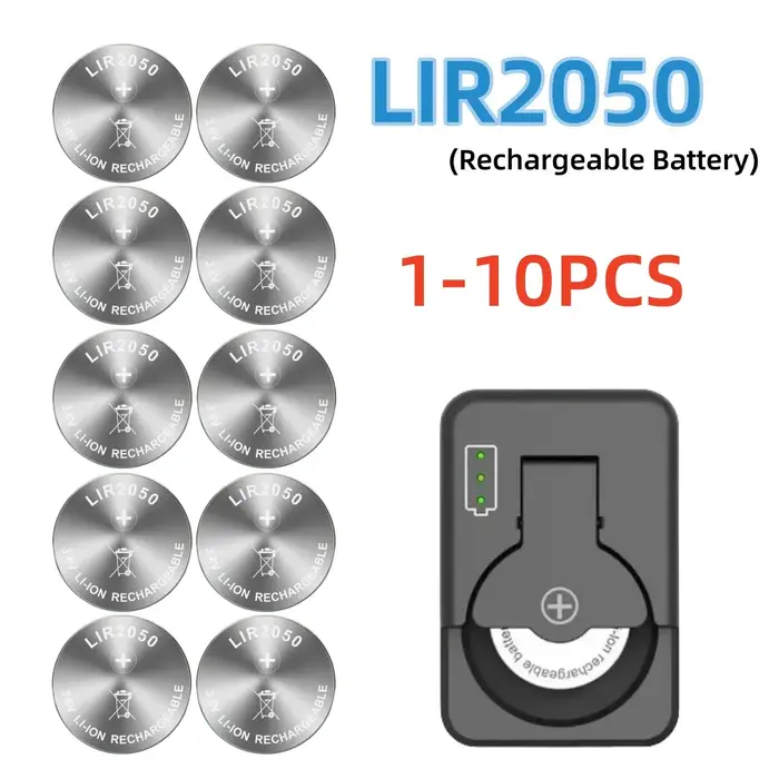1-10 pièces LIR2050 3.6V batterie Rechargeable au Lithium remplacer CR2050 pour montre caméra télécommande calculatrice horloge