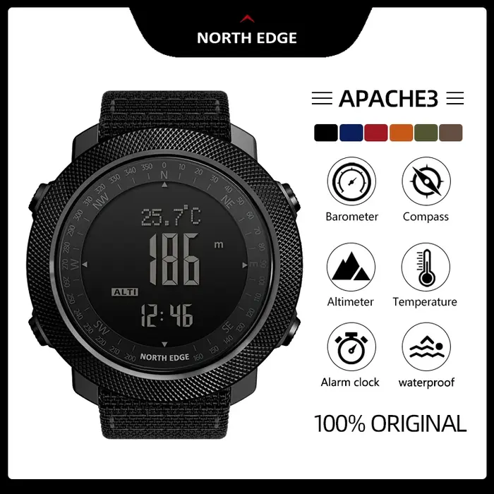 NORTH EDGE APACHE montre intelligente pour hommes altimètre baromètre boussole armée militaire Smartwatch natation course horloge étanche 50m