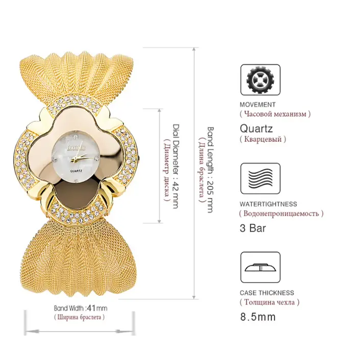Montre-bracelet en maille pour femme