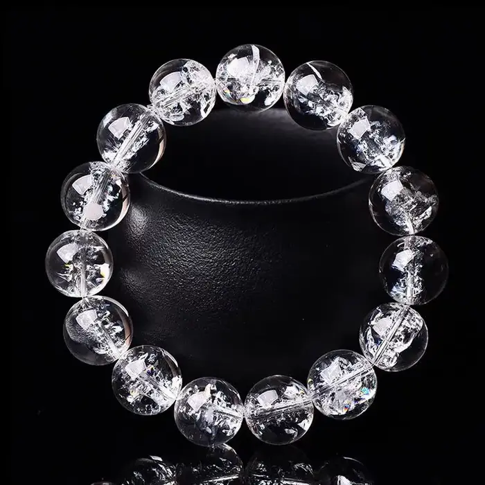 Bracelet en cristal blanc naturel de l'himalaya pour hommes
