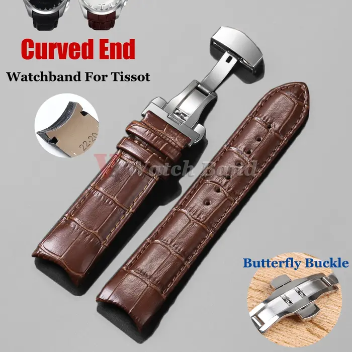 Bracelet de montre à extrémité incurvée pour ceinture