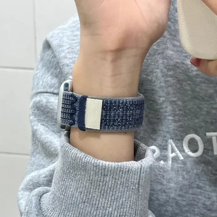 Bracelet à rayures pour bracelets de montre Apple Series11-10 42mm 46mm Ultra 2-3 49mm 45mm 40 44mm 41mm iWatch 9-8-7-6-5-4-SE Sport Nyon Loop