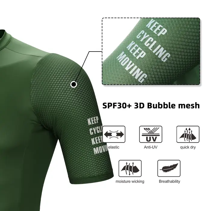 DAREVIE Maillot de cyclisme SPF 50 Anti-UV niveau d'entraînement coupe ajustée petite taille hommes