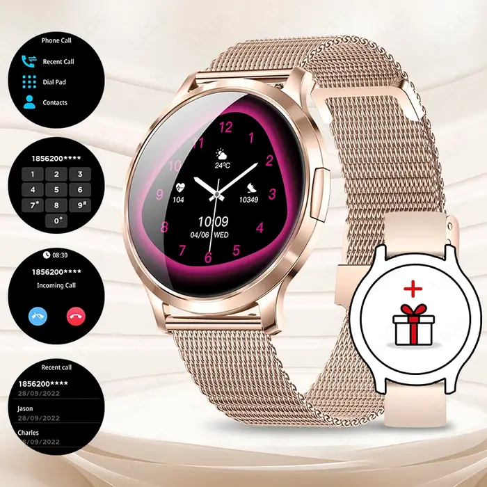 LIGE 2025 nouvelle montre intelligente pour femmes AMOLED HD écran montres IP68 étanche moniteur de fréquence cardiaque dames ultra-mince Smartwatch