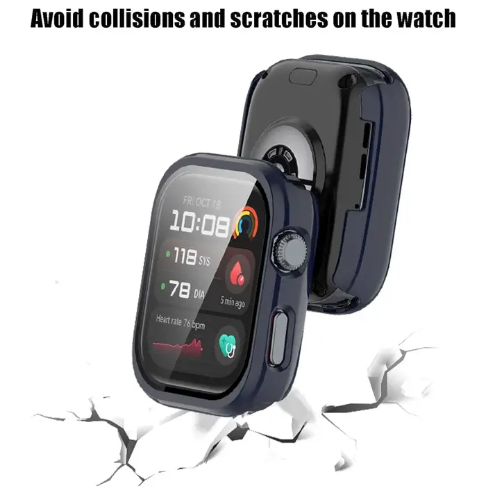 Verre trempé + boîtier PC pour Huawei Watch D2 protecteur d'écran anti-rayures pare-chocs housse de protection