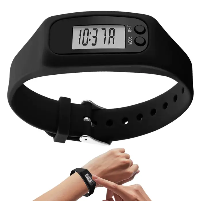 Montre compteur de pas avec écran LCD