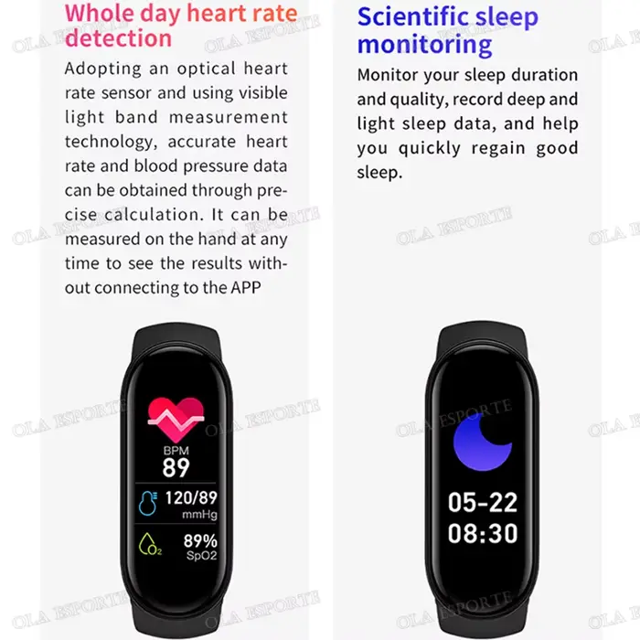 Montre intelligente M7, bracelet intelligent, fréquence cardiaque, montre connectée, suivi de la forme physique, pression artérielle, bracelet de sport étanche, bracelet de fitness 7, hommes femmes