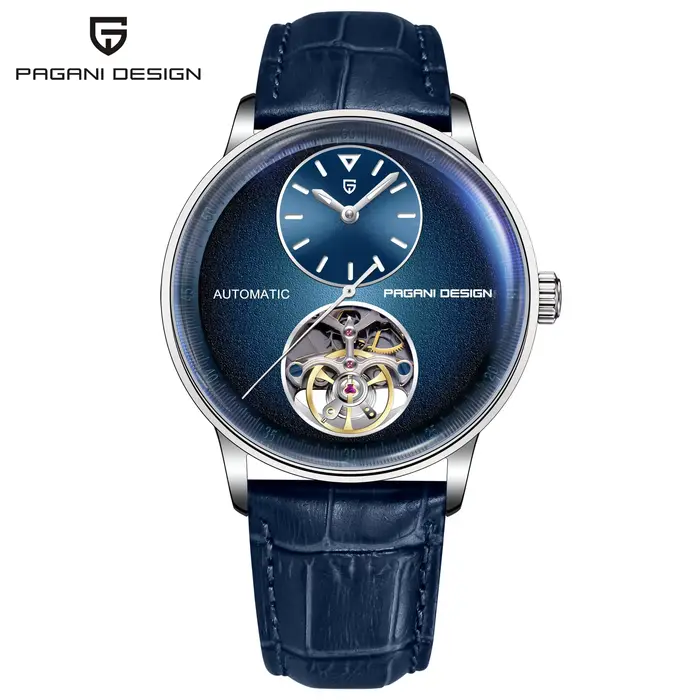 PAGANI DESIGN Montre mécanique rétro minimaliste pour hommes d'affaires, pour les déplacements quoti
