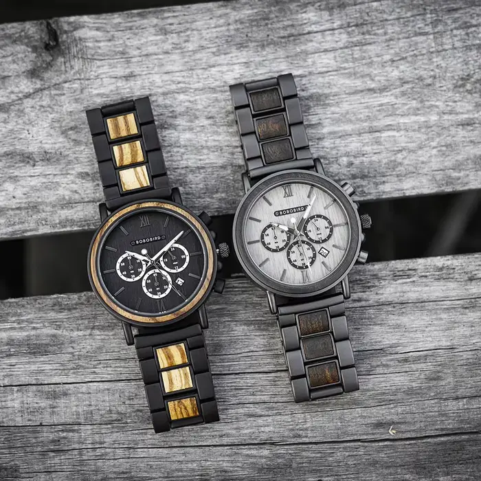 BOBO BIRD marque montres hommes en bois montre de mode