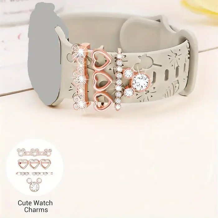 Adorables breloques de bracelet de montre sur le thème de la dessin animé et boucles décoratives pour une mise à niveau élégante de vêtements de poignet