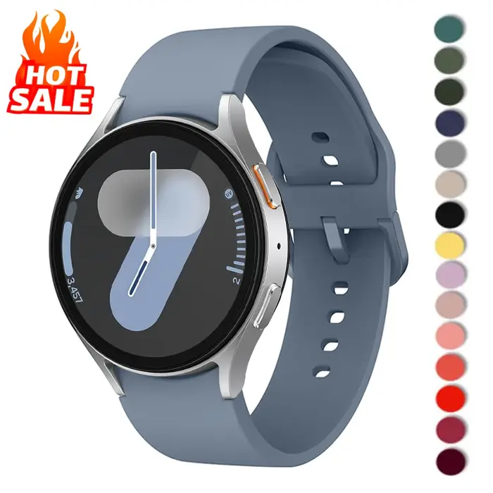 Bracelet en Silicone pour Samsung Galaxy Watch 7 6 5 4 44mm 40mm pro 45mm Sport 20mm
