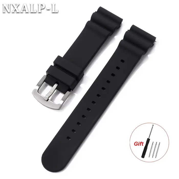Bracelet de montre en Silicone pour hommes, 20mm 22mm, pour Seiko No.5 SKX007 SKX009 SRP777J1, Brace