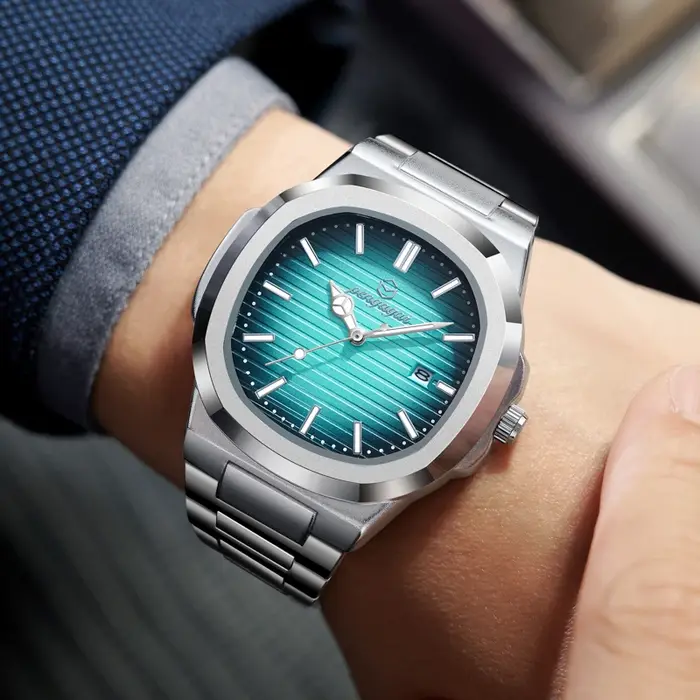 Nouvelle Montre Militaire de Luxe 2026 pour Homme, Carrée, Étanche, Lumineuse, Date et Jour, en Acie