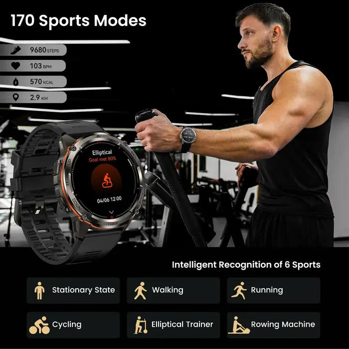 KOSPET TANK T3 Ultra 2 montre intelligente pour hommes GPS en acier inoxydable Smartwatch 50M étanch