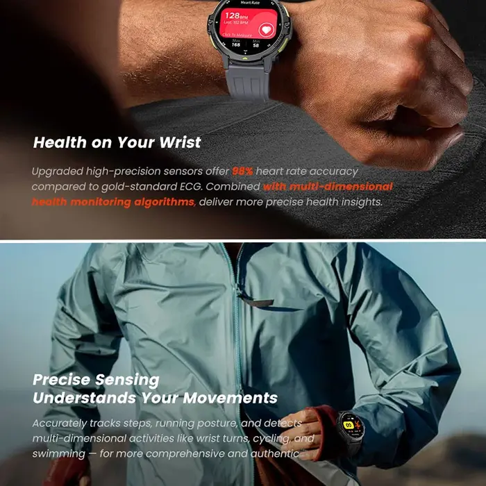 Montre connectée GPS sportive 2026 avec écran 1