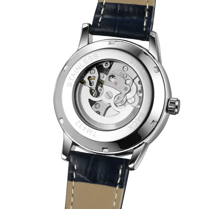 Montre automatique mécanique FORSINING 2026 pour homme, étanche, avec design Terre-Lune et diamants, bracelet authentique, idéale pour les affaires
