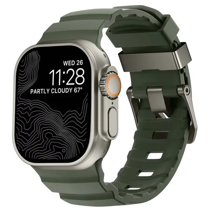 Bracelet en silicone Trail pour Apple Watch Ultra 3 2 49 mm, bracelet sport 46 mm 45 mm 44 mm pour i