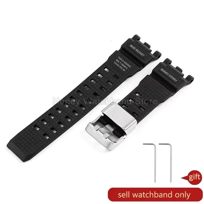 Pour Casio G-SHOCK Mudmaster II GWG - 2000 bracelet léger respirant résine bracelet de montre noir a