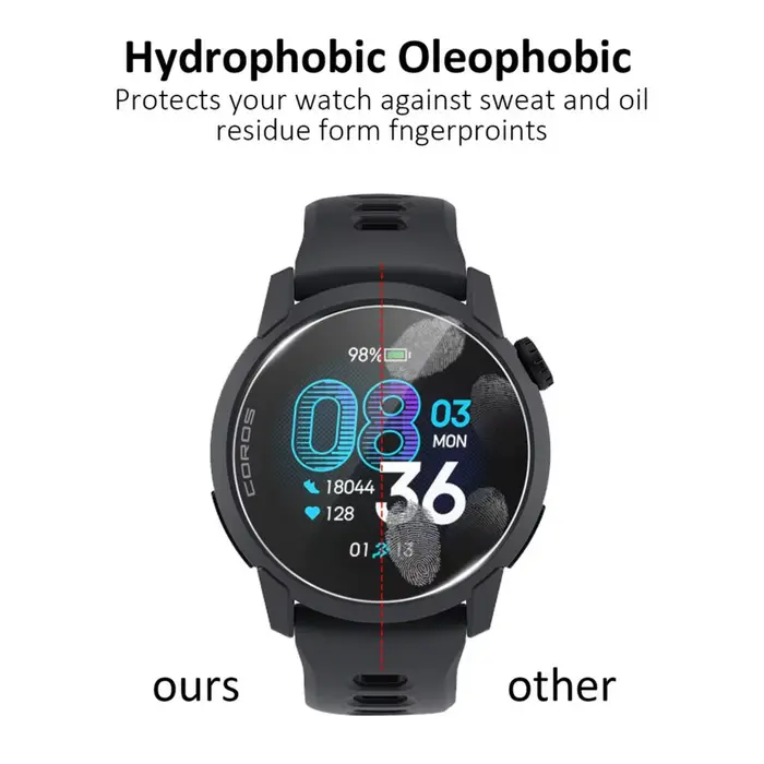 Verre transparent HD 2.5D pour montre intelligente Coros Pace 2 4 3 PRO