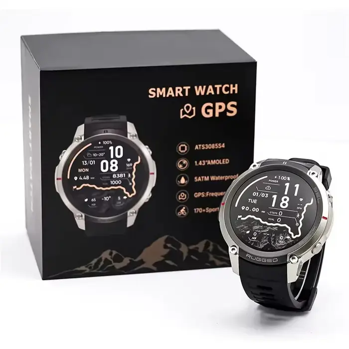 Montre connectée AMOLED avec GPS 6 satellites mondial