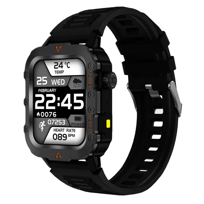 Bluetooth appel montre intelligente électronique Smartwatch numérique Fitness horloge lampe de poche montres de sport pour homme femme iOS Android 2025