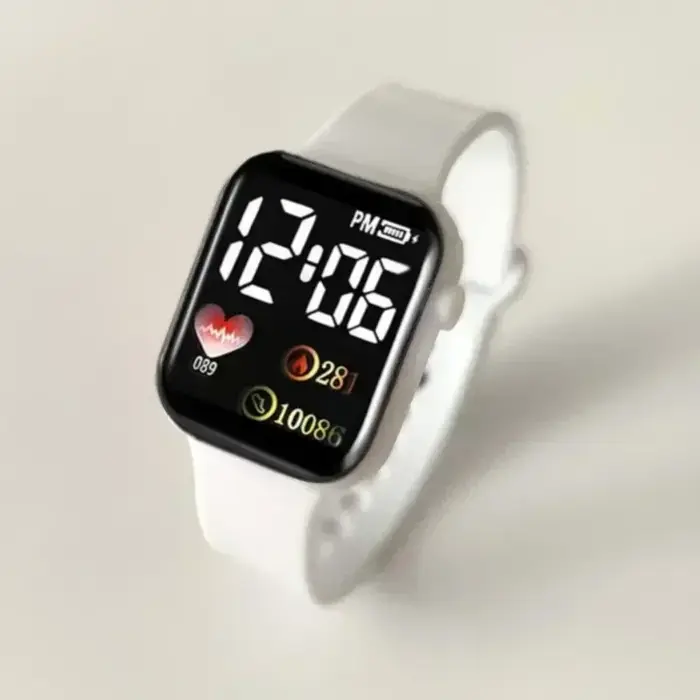 LED montre électronique C002 arc-en-ciel carré étanche numérique Sports de plein air étudiants
