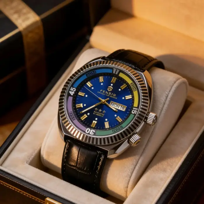 Montre à quartz pour homme - Boîtier en acier inoxydable