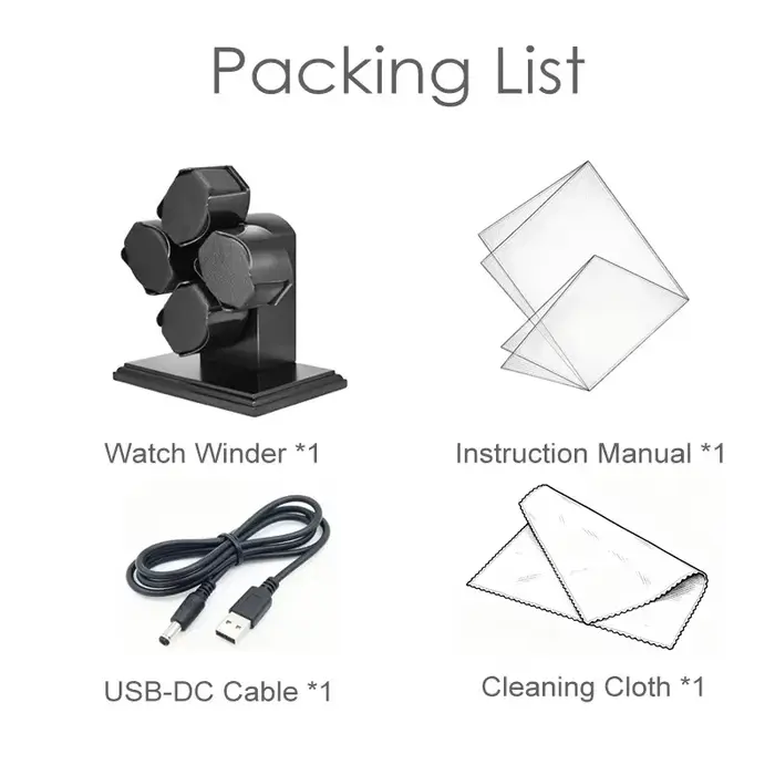 FRUCASE 4 remontoir de montre pour montres automatiques boîte de montre chargement USB