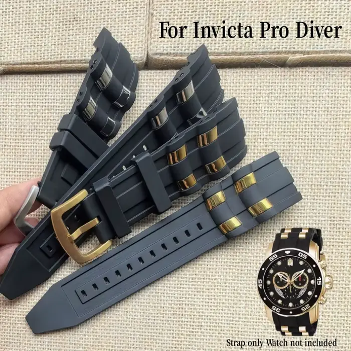 Bracelet de montre en silicone pour Invicta Pro Diver