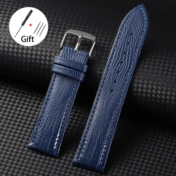 Bracelet de montre en cuir 18mm 20mm 22mm pour Omega pour Bracelet Seiko motif lézard Bracelet soupl