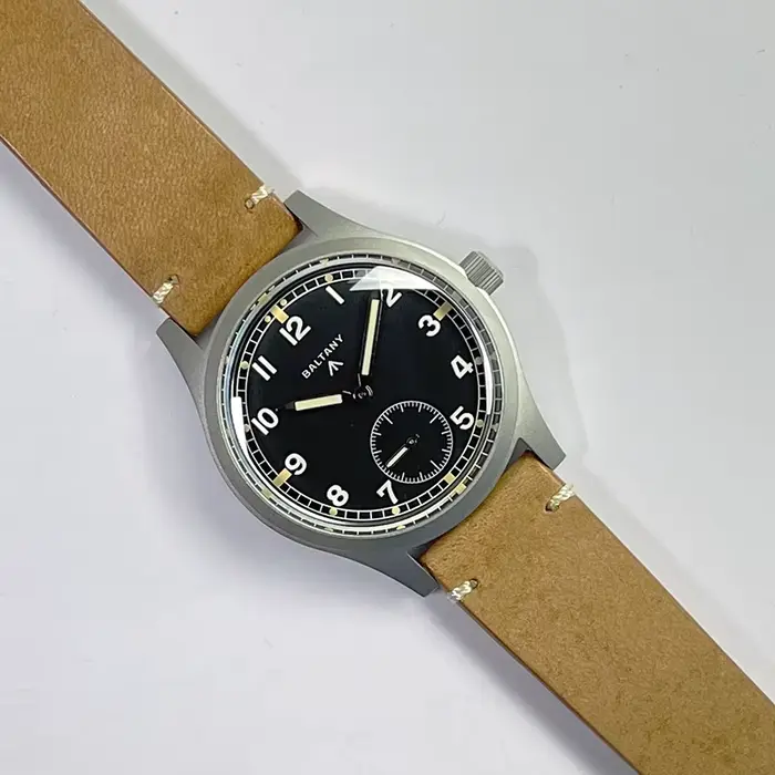Montre militaire rétro Baltany S2019 D12 WWII, montre à quartz pour homme de 36 mm, étanche à 100 m, lumineuse, en acier inoxydable, décontractée, pour tous les jours