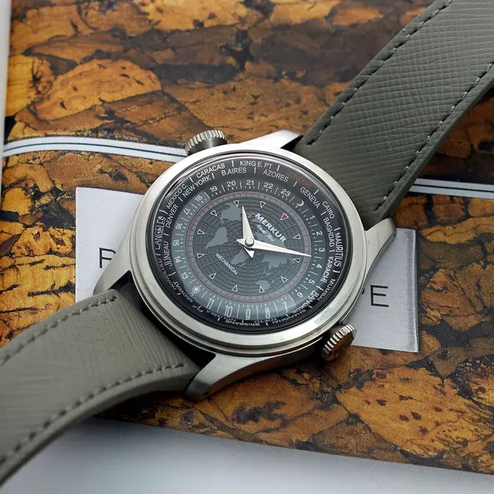 2025 nouveau Merkur double couronne montre universelle rétro manuel montres mécaniques pour hommes