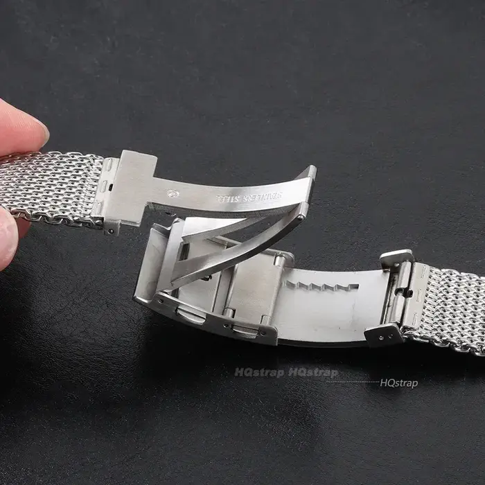 Bracelet en maille milanaise 18 mm 20 mm 22 mm pour poignet large
