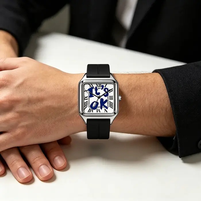 Montre carrée de luxe pour homme