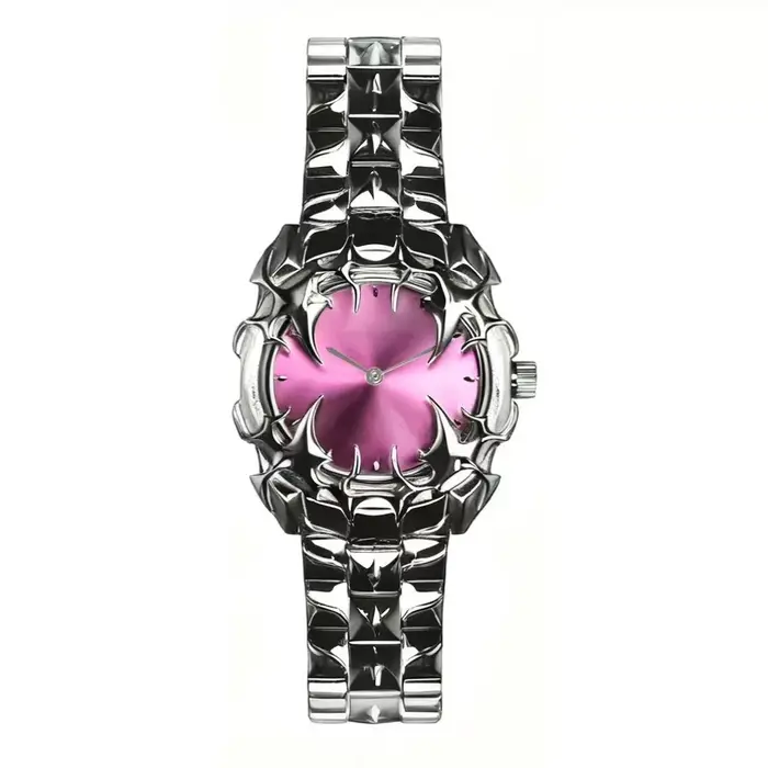 DENVOSI Nouvelle montre à quartz gothique Y2K en forme de griffe avec cadran détachable et remplaçab