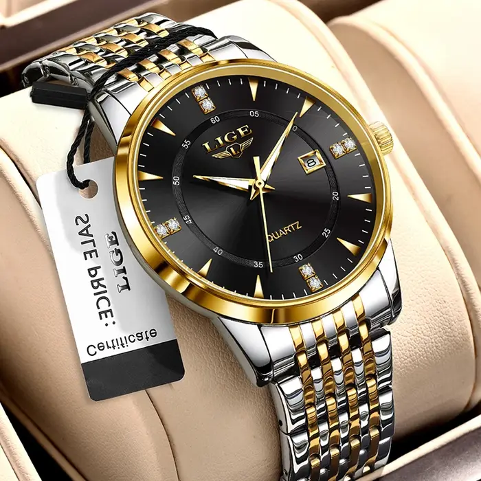 Montres pour femmes LIGE, montre à quartz tendance pour femmes, marque haut de gamme, étanche, lumineuse, date, chronographe, Relogios Feminino + boîte