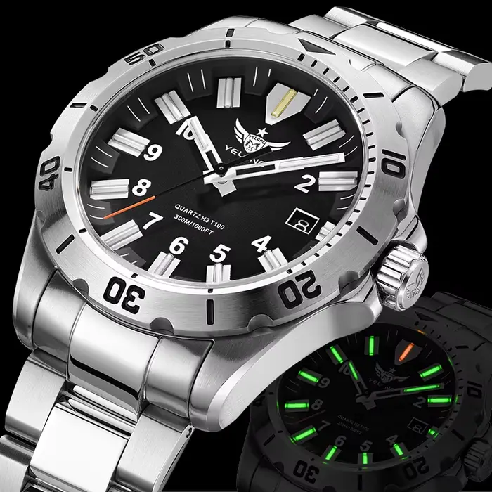 Montre à quartz étanche professionnelle pour homme