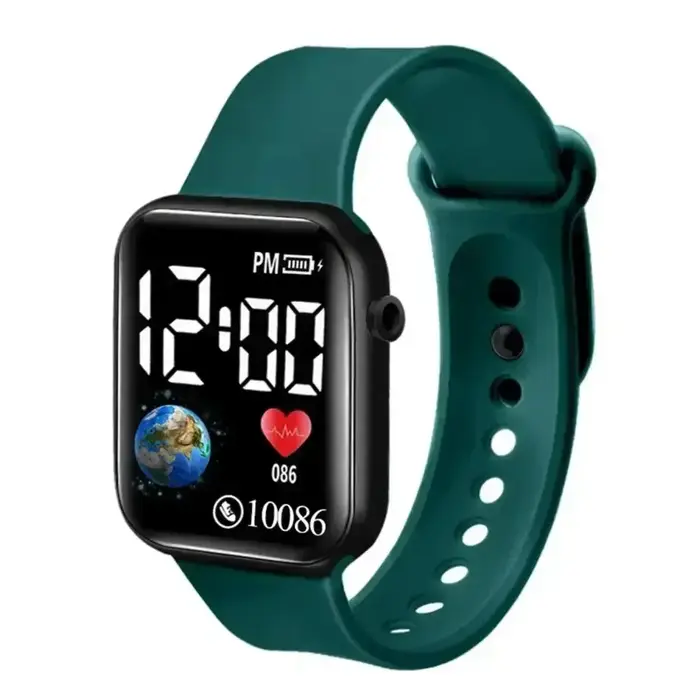 Montre de sport intelligente étanche pour enfants, affichage numérique LED, montre électronique univ