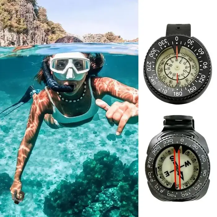 Boussole montre style sous-marine 50m