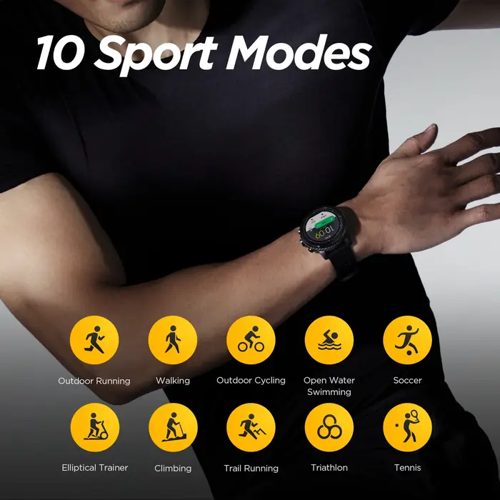 Amazfit-Montre connectée Stratos pour Android et iPhone 5iko, bracelet de sport, étanche, avec Bluet